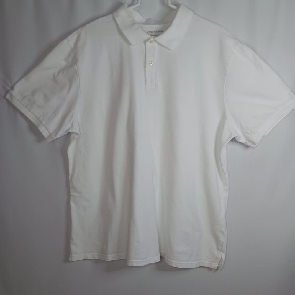 Joe Fresh White Short Sleeve Polo T-Shirt.
